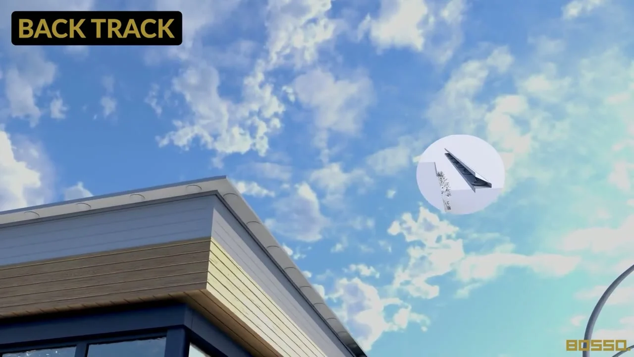 Back Track mounting illustration along the edge of a roof